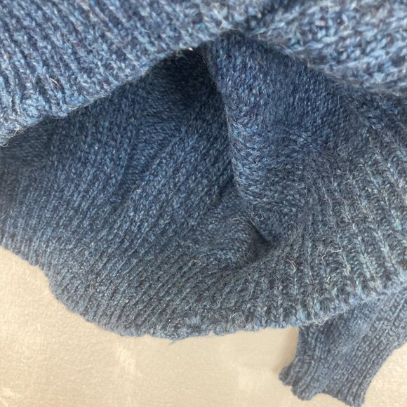 Vintage 90s Boathouse Row Wool Blend Sweater Mens XL Blue Ribbed Made in USA - Picture 12 of 14